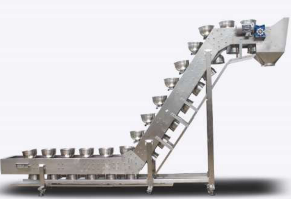 Bowl type inclined conveyor